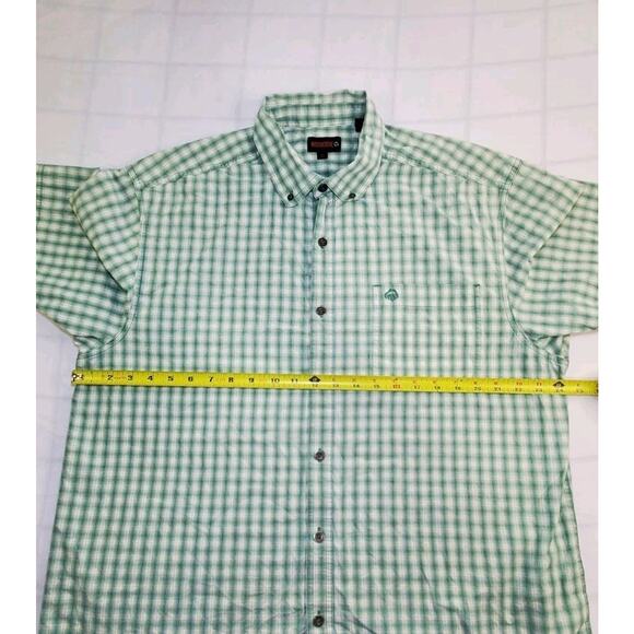 Wolverine Size XL Button Down Shirt Mens Green Cotton Blend Short Sleeve Ca13 - Picture 3 of 5
